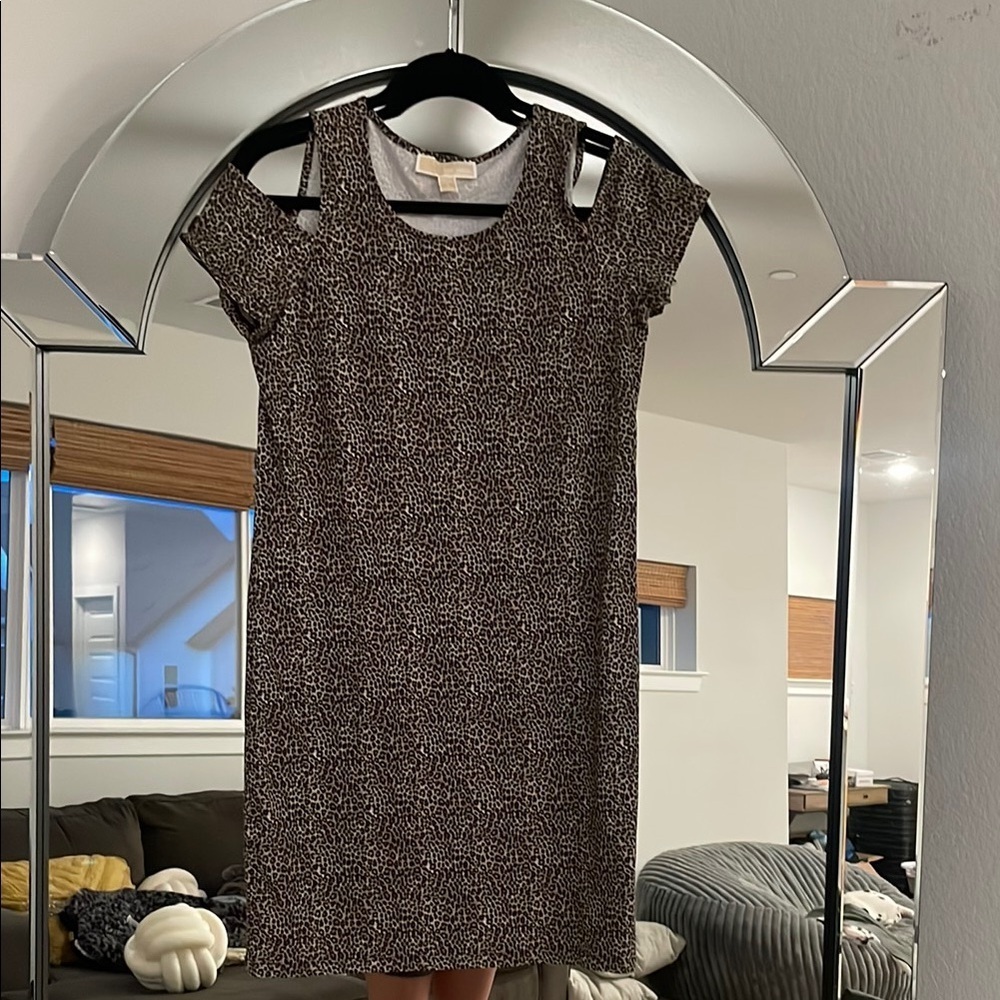 Michael Kors Leopard Print Mini Dress